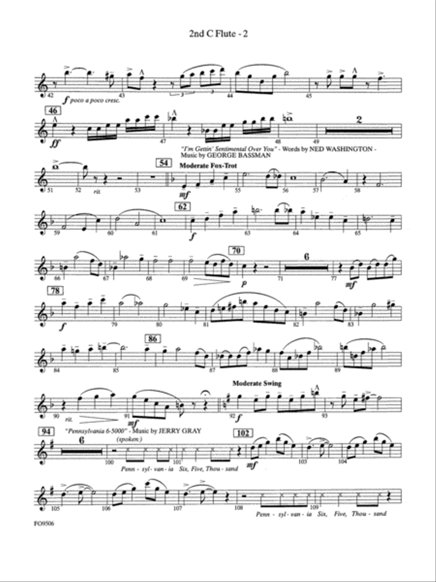 A Salute to the Big Bands: 2nd Flute Full Orchestra scores gallery preview page 2