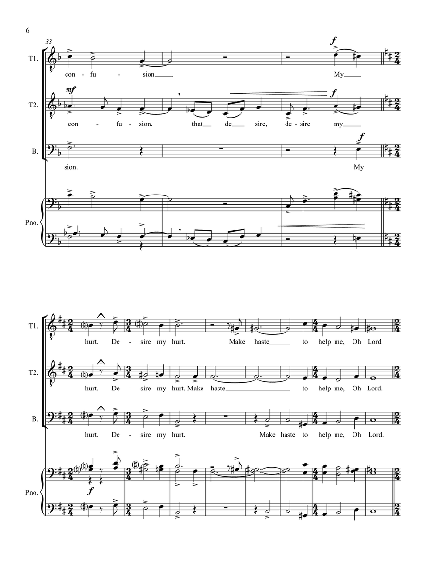Make Haste Oh God! (For TTB Men's Choir) TTB scores gallery preview page 6