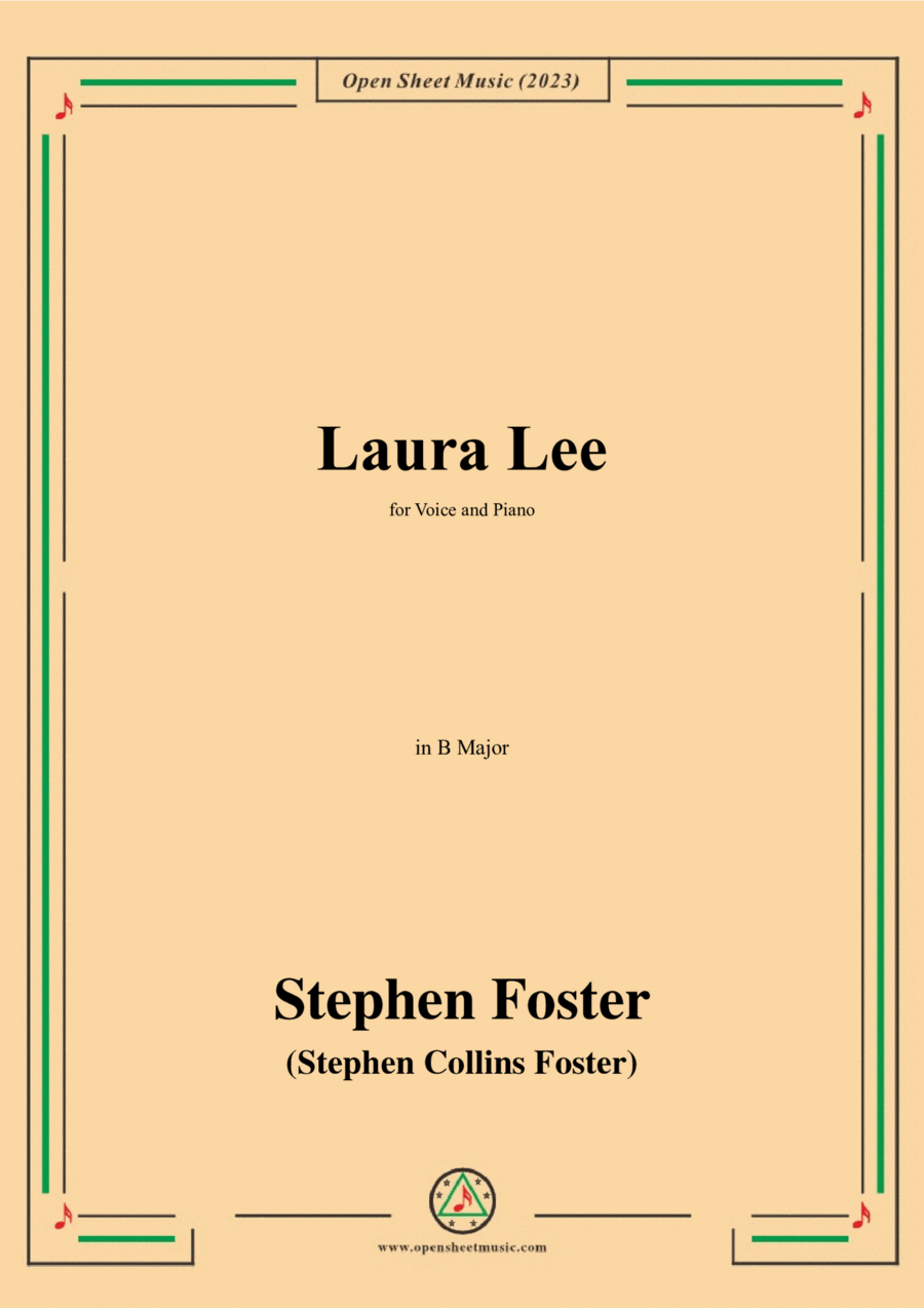 S. Foster-Laura Lee,in B Major Voice scores gallery preview page 1