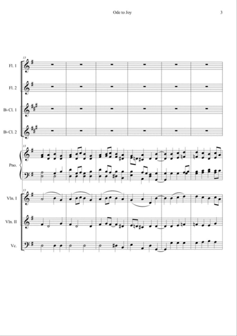 Ode to Joy Orchestra scores gallery preview page 3