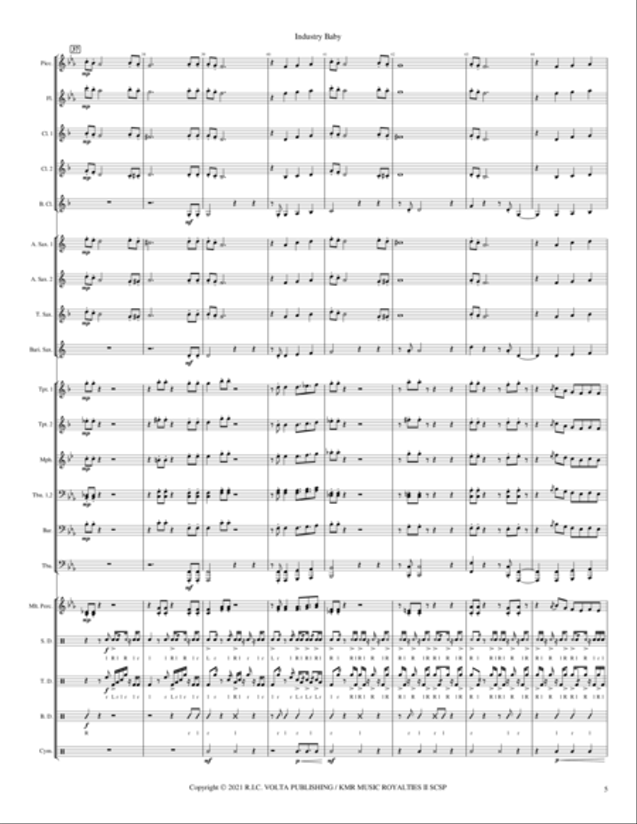 Industry Baby Marching Band scores gallery preview page 5