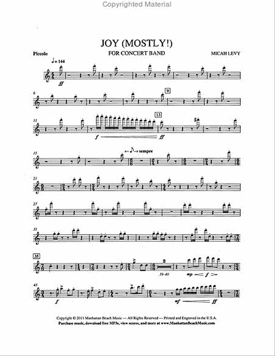 Joy (Mostly!) Joy (Mostly!) Concert Band scores gallery preview page 3