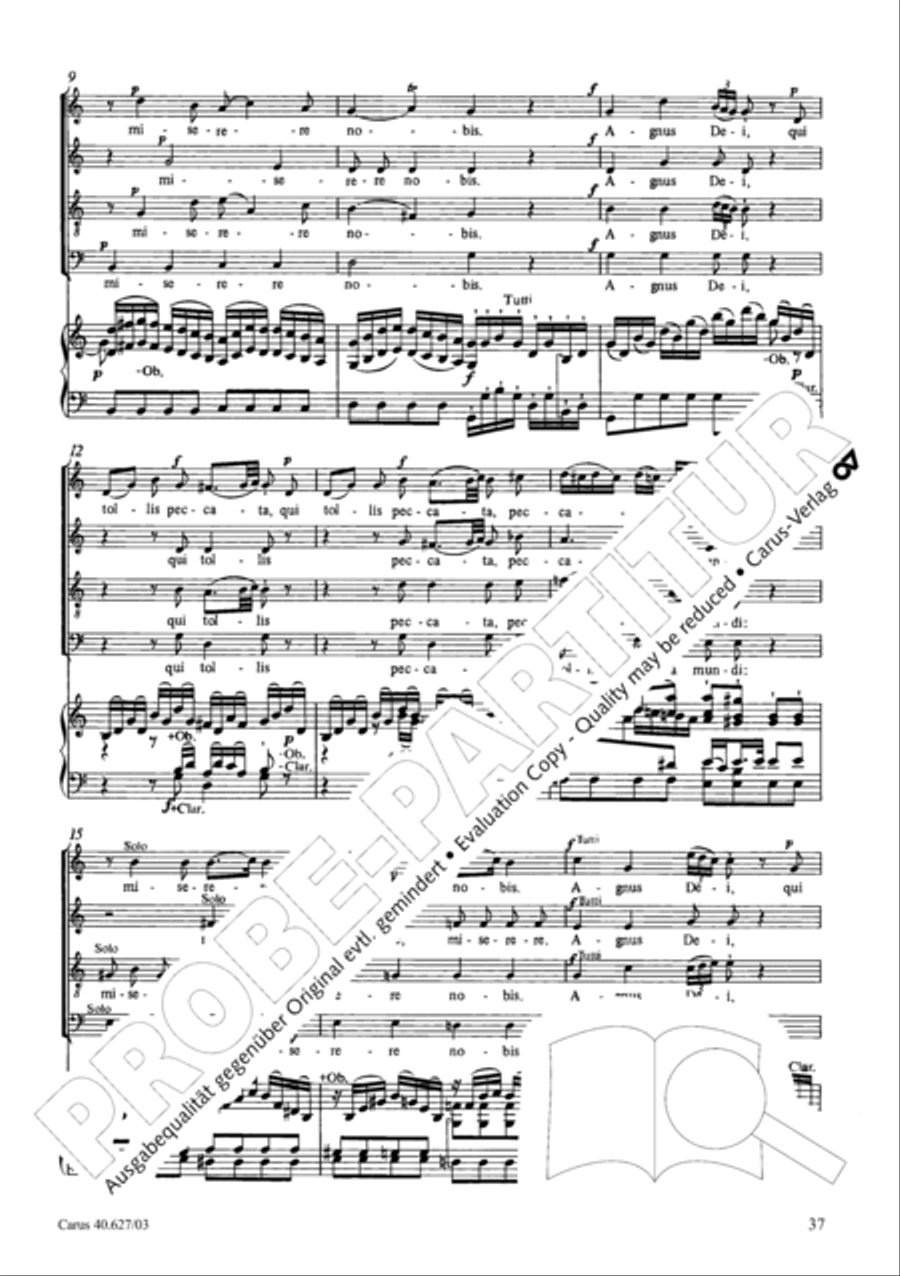 Mass in C Major 4-Part scores gallery preview page 38