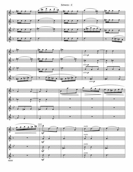 Scherzo (from String QuartetNo. 1 In D) - Full Score