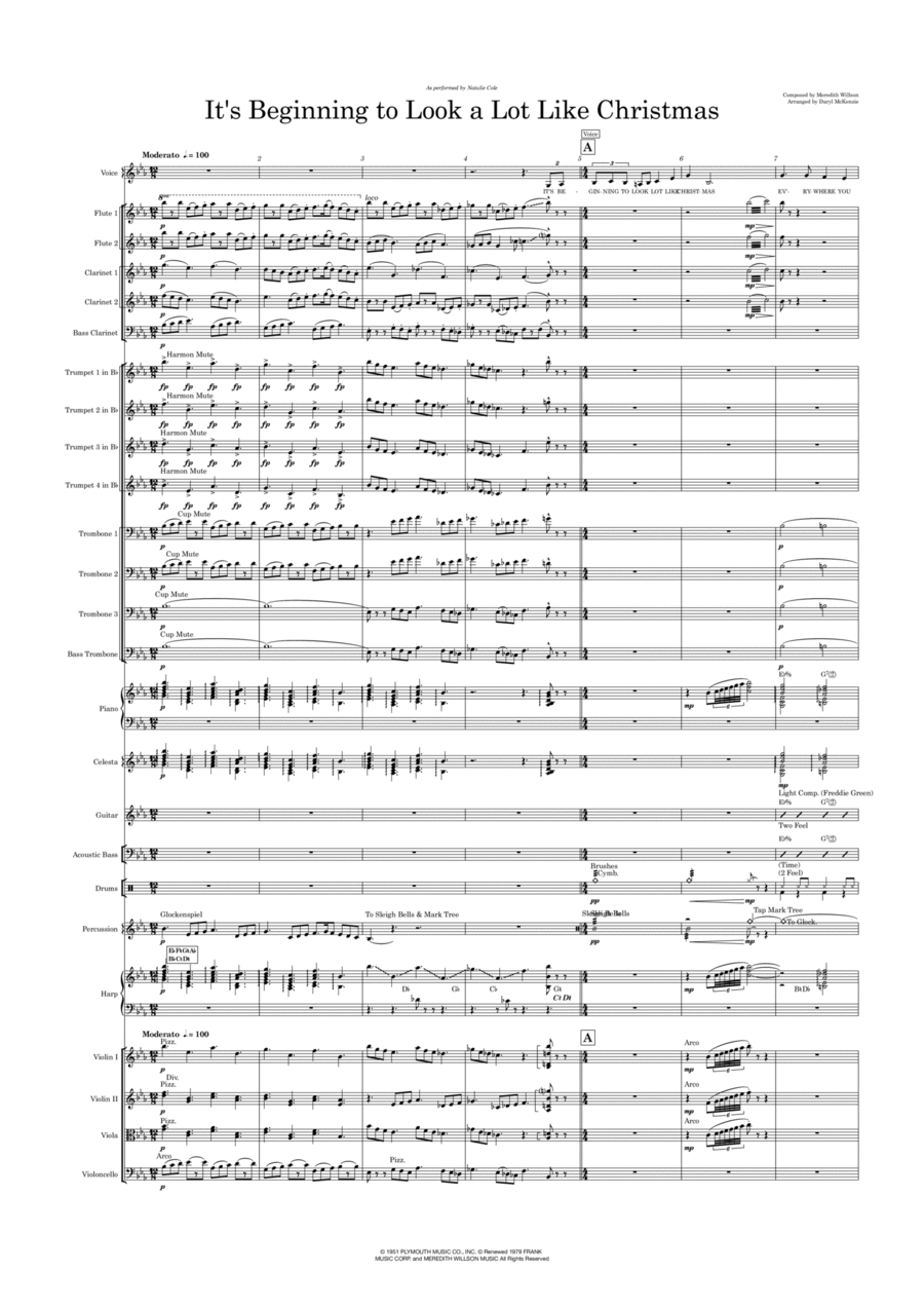 It's Beginning To Look Like Christmas Full Orchestra scores gallery preview page 1