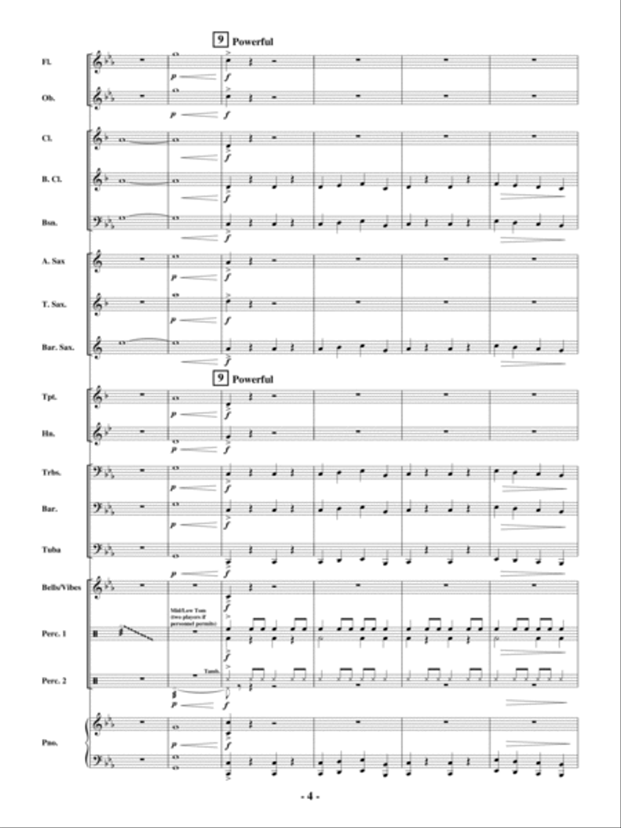 Robin Hood and the Golden Arrow Concert Band scores gallery preview page 3