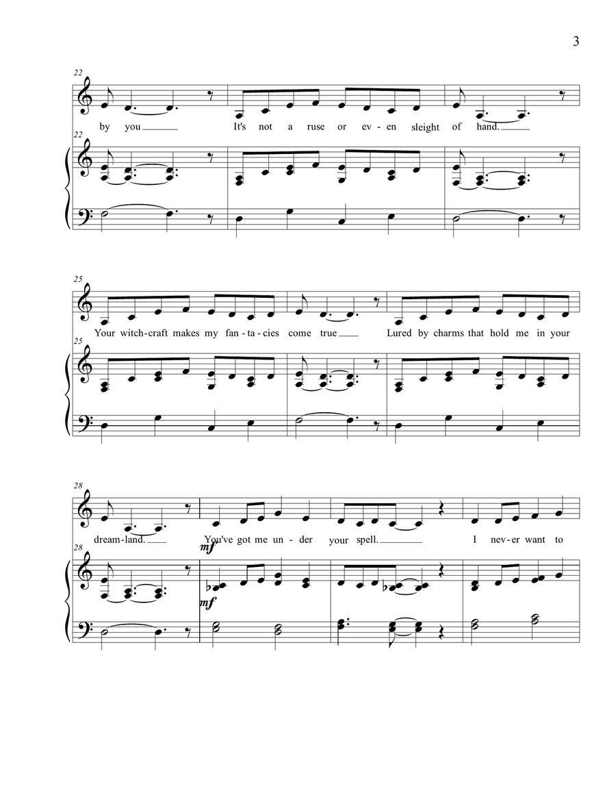 UNDER YOUR SPELL Piano, Vocal scores gallery preview page 3