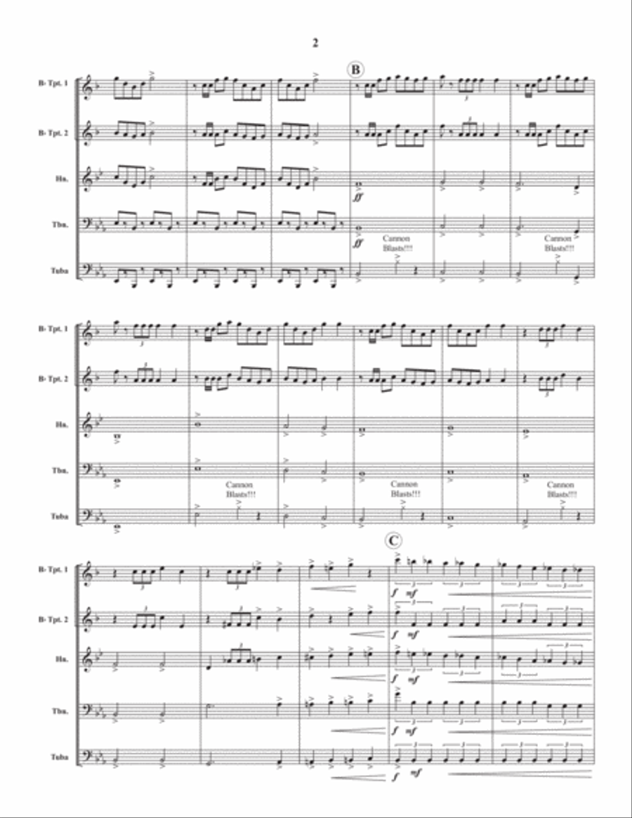 1812 Opener Brass Quintet scores gallery preview page 3
