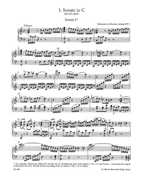 Piano Sonatas, Volume 1 K. 279-284, 309-311