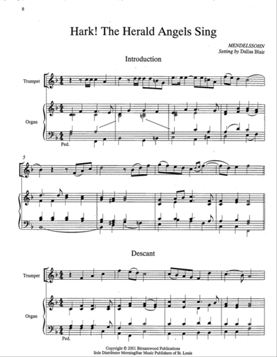 Hymn Introductions and Descants for Trumpet and Organ, Set 3 Trumpet scores gallery preview page 5