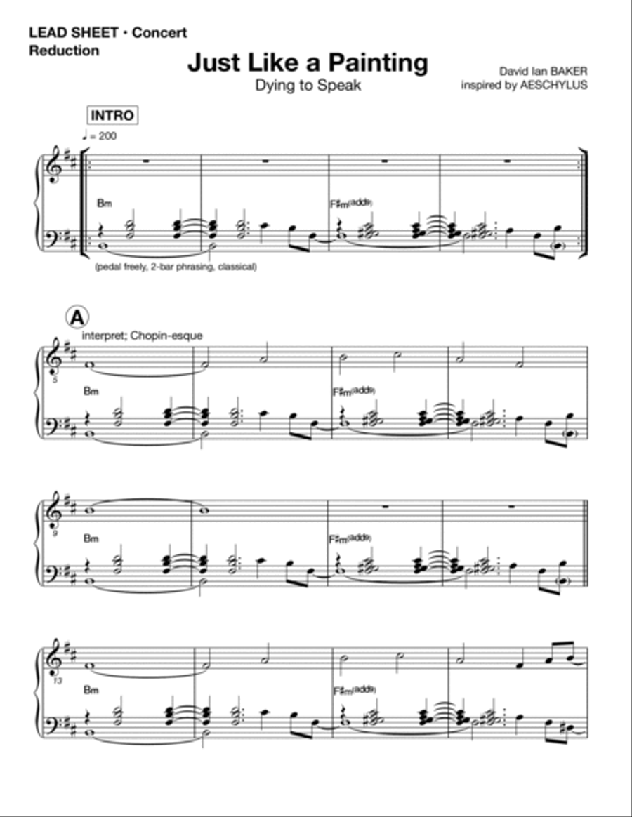 Just Like A Painting Small Ensemble scores gallery preview page 1