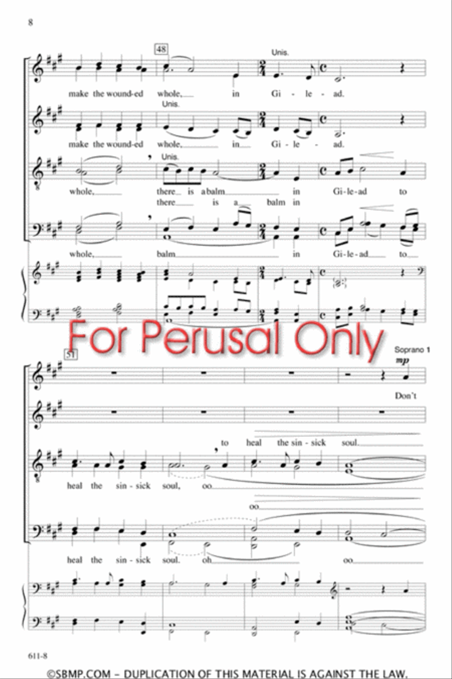 There Is a Balm in Gilead - SATB divisi Octavo Divisi scores gallery preview page 7
