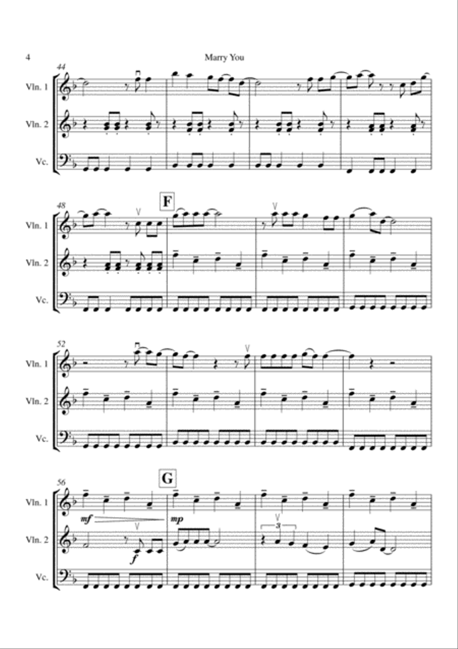 Marry You String Trio scores gallery preview page 5