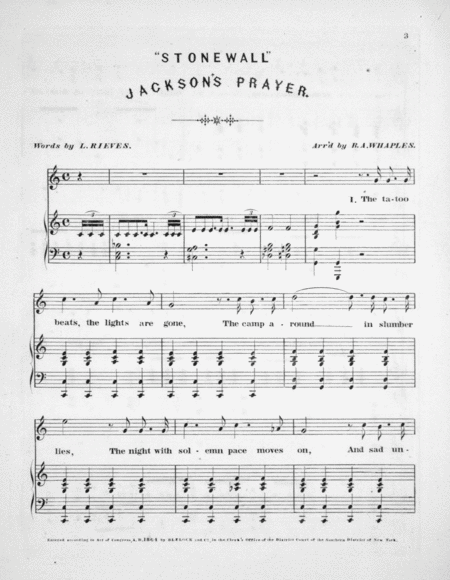 "Stonewall" Jackson's Prayer