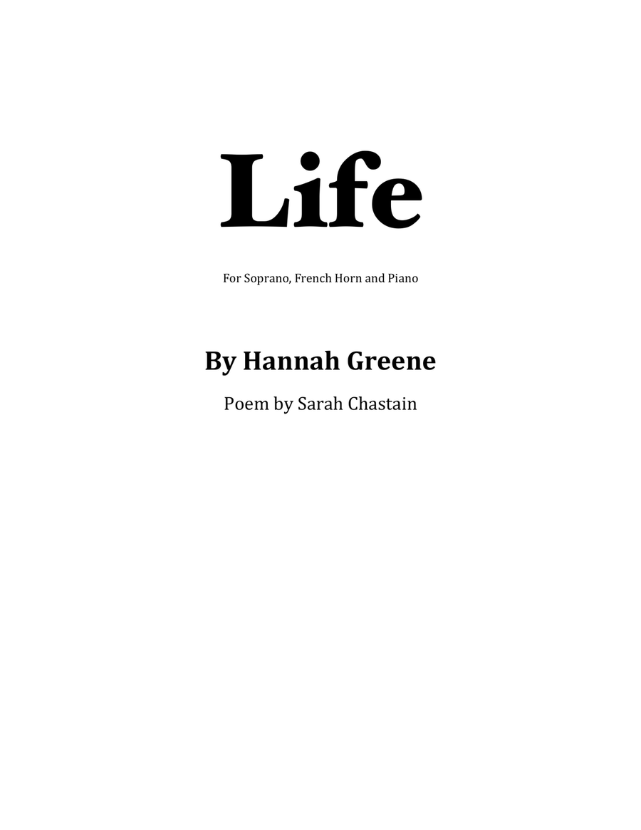 Life Small Ensemble scores gallery preview page 1