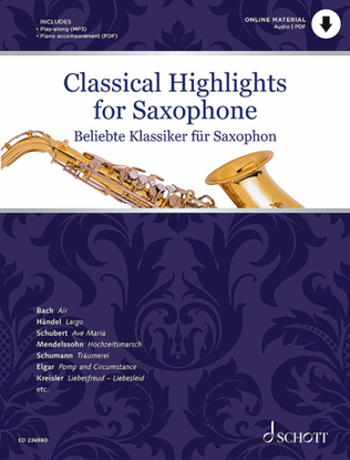 Book cover for Classical Highlights for Saxophone