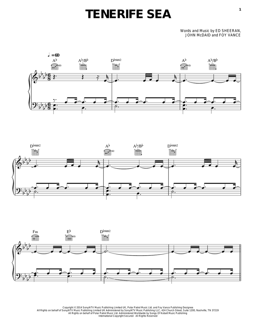 Tenerife Sea Acoustic Guitar scores gallery preview page 1