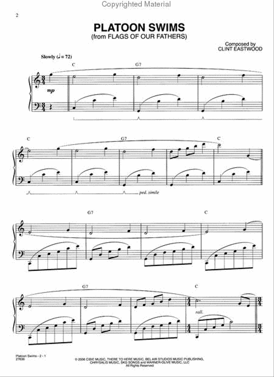 Platoon Swims (from Flags of Our Fathers) Small Ensemble scores gallery preview page 2