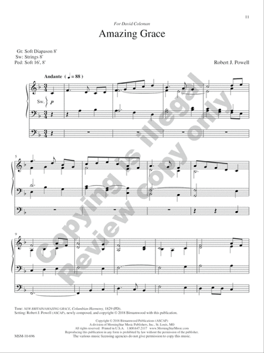 O for a Thousand Tongues: 12 Preludes and Postludes for the Church Year Organ scores gallery preview page 5