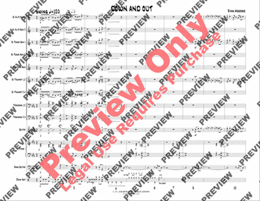 Down and Out Down and Out Jazz Ensemble scores gallery preview page 6