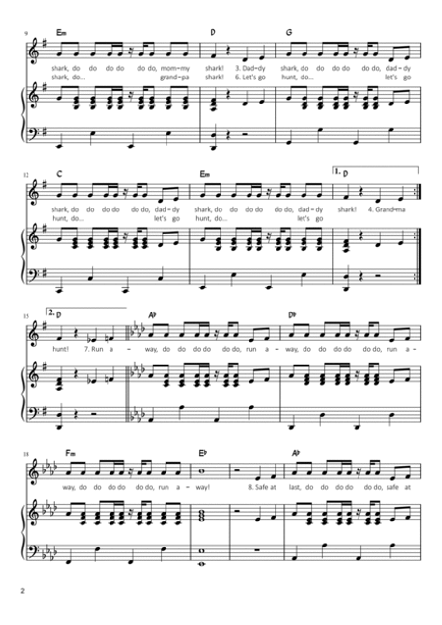 Baby Shark Voice scores gallery preview page 2