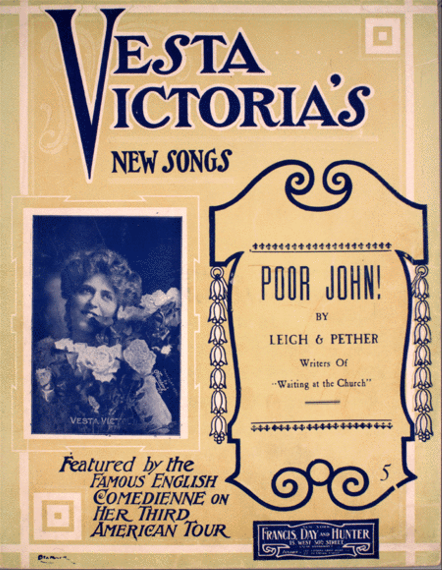 Poor John! Vesta Victoria's New Songs Voice scores gallery preview page 1