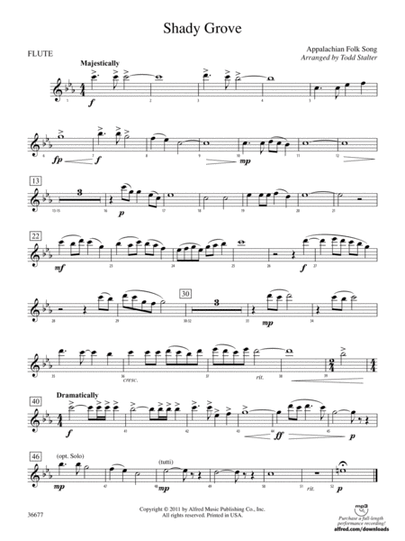 Shady Grove: Flute