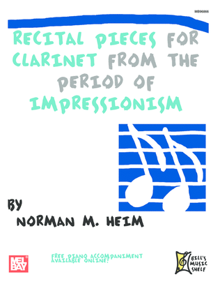 Book cover for Recital Pieces for Clarinet from the Period of Impressionism