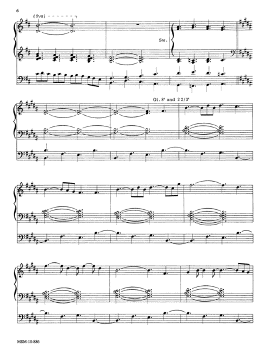 Three Folk Hymn Improvisations for Organ Organ Solo scores gallery preview page 5
