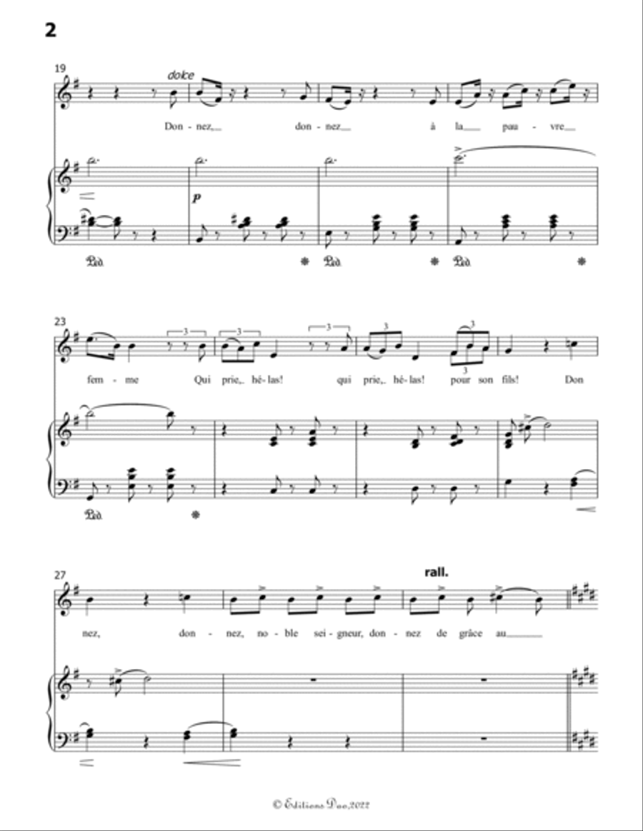 Donnez, donnes, by Meyerbeer, in e minor Voice scores gallery preview page 4