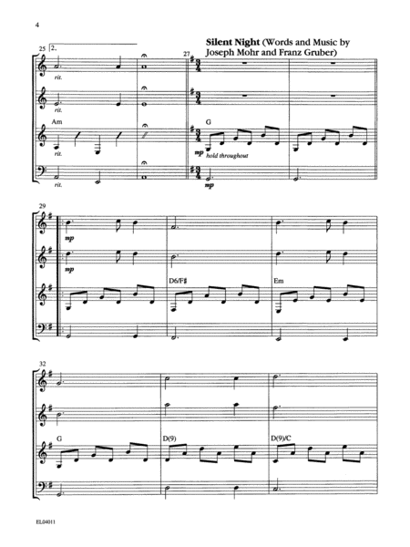 21st Century Guitar Ensemble Series: Christmas Medley: Score