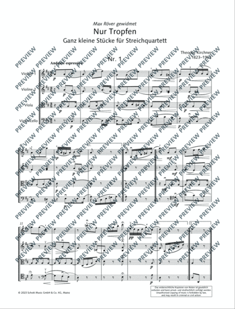 Mere Droplets String Quartet scores gallery preview page 6