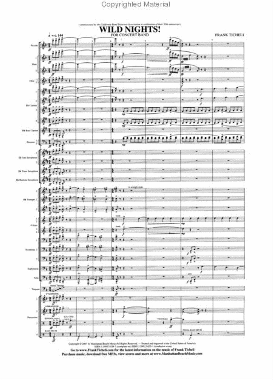 Wild Nights! Concert Band scores gallery preview page 3