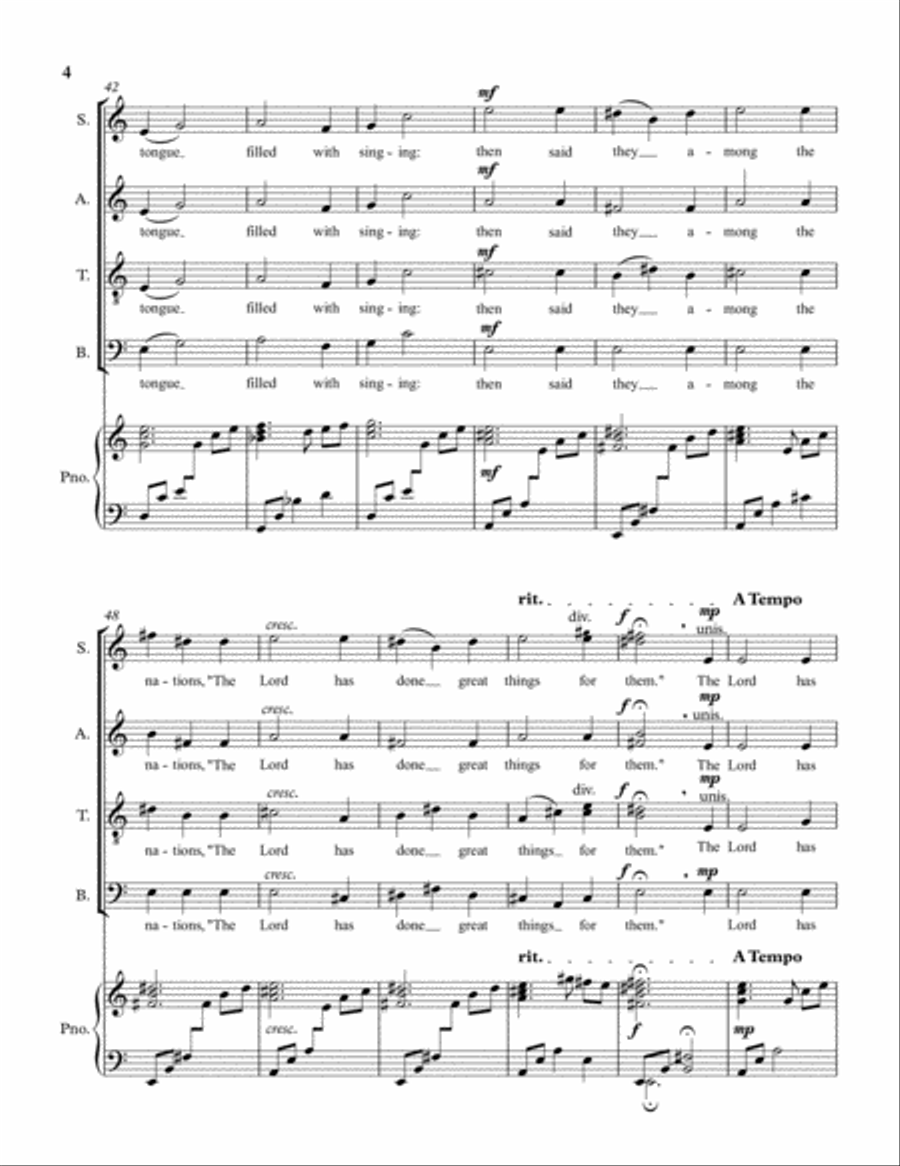 They That Sow in Tears 4-Part scores gallery preview page 5