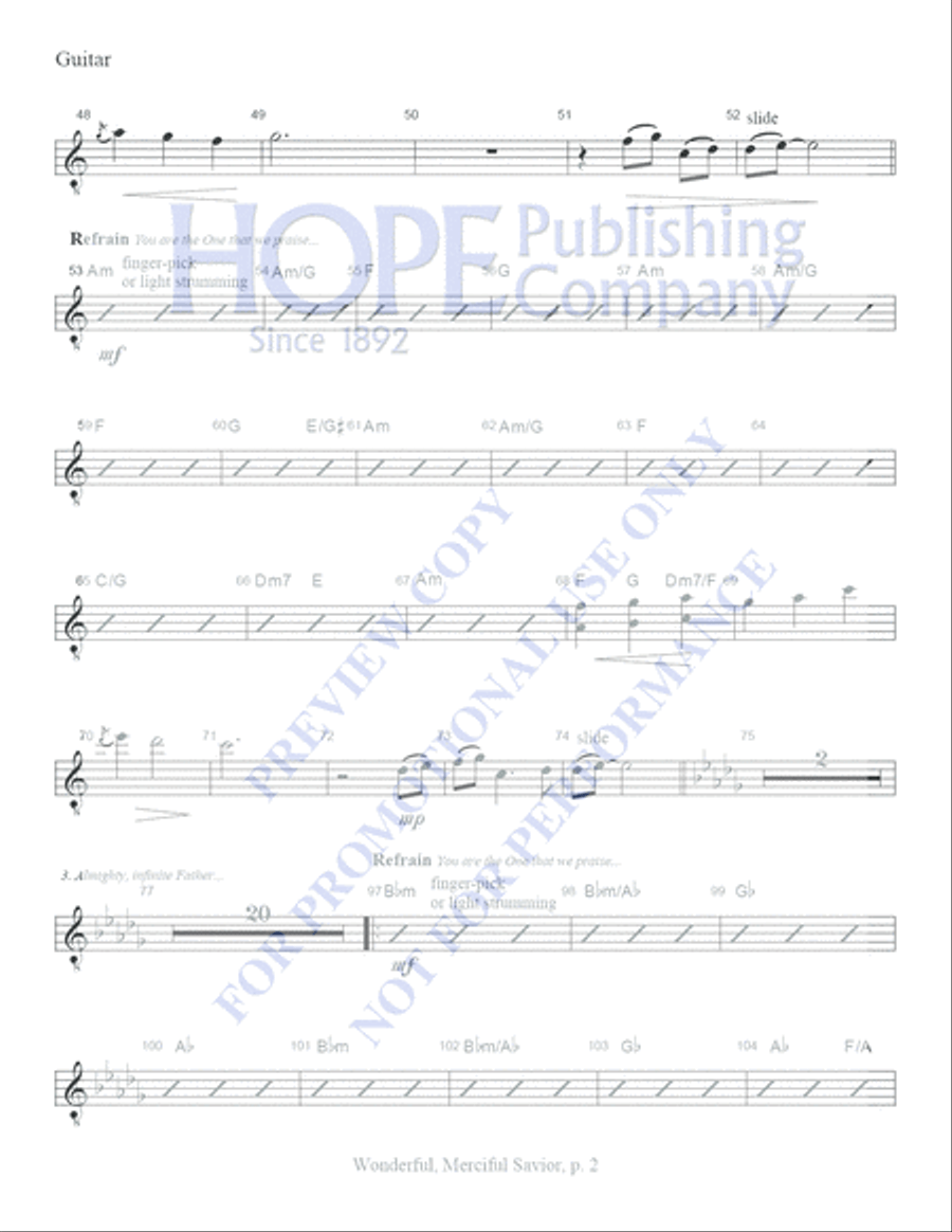 Wonderful, Merciful Savior Choir scores gallery preview page 3
