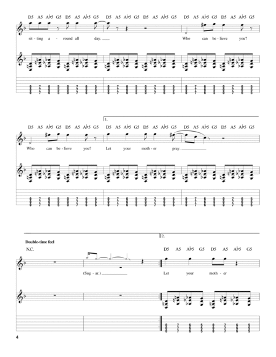 System of a down sugar guitar tab sale