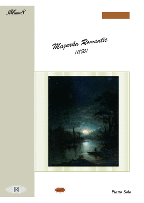Book cover for Mazurka Romantic 19th century for easy piano solo