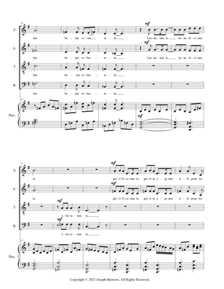 Gloria from Mass for Saint Joan of Arc - Vocal Score image number null
