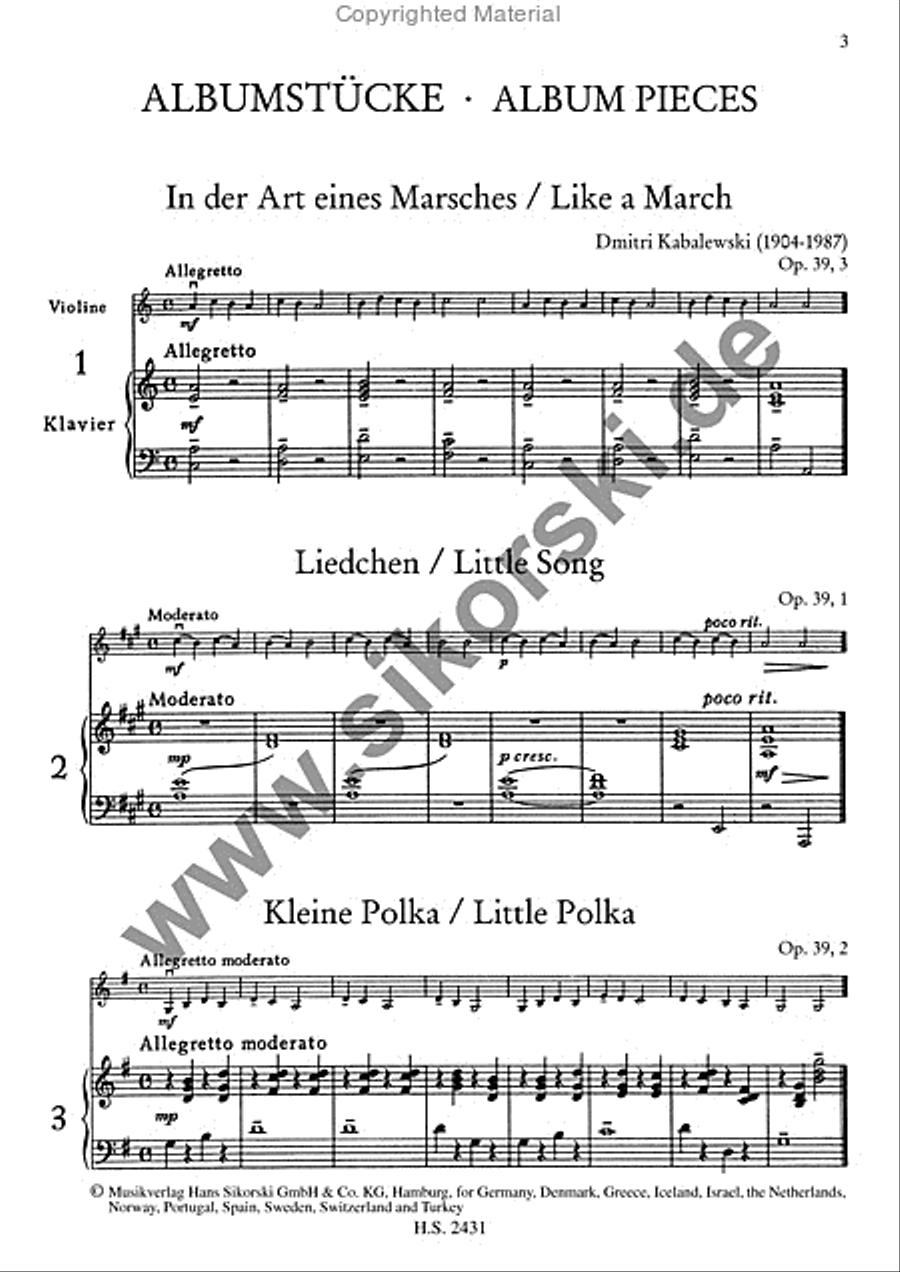 Album Pieces Album Pieces Violin Solo scores gallery preview page 2