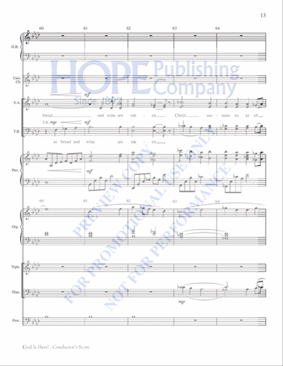 God Is Here! 4-Part scores gallery preview page 13