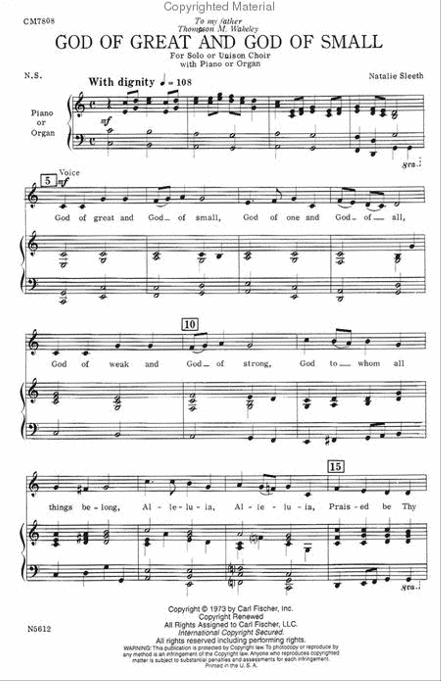 God of Great and God Of Small Choir scores gallery preview page 2