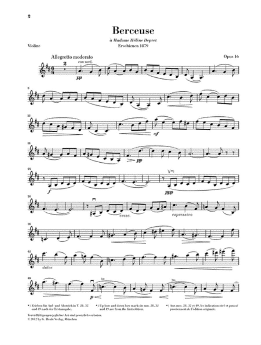 Berceuse, Op. 16 Violin Solo scores gallery preview page 3