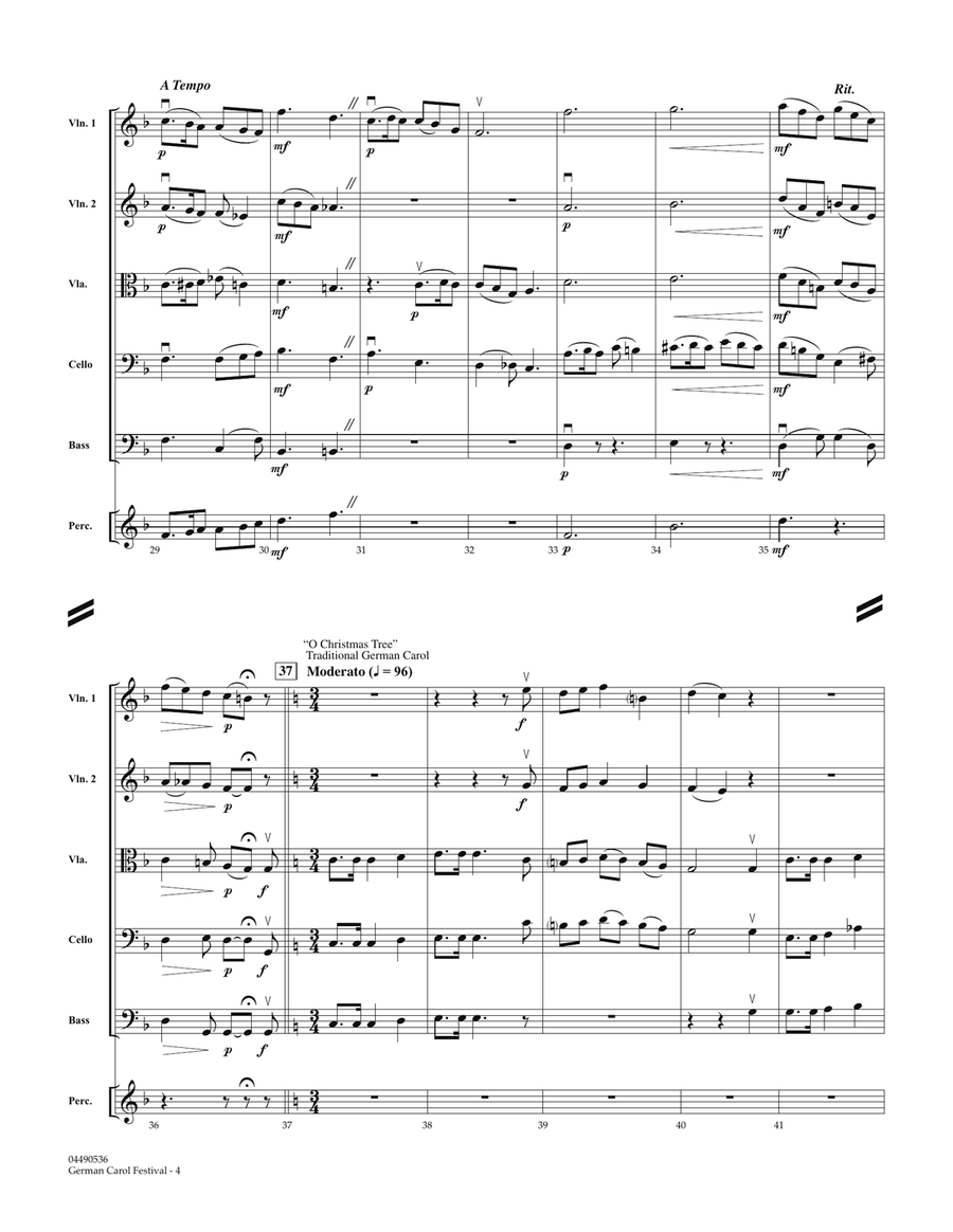 German Carol Festival - Full Score Orchestra scores gallery preview page 4