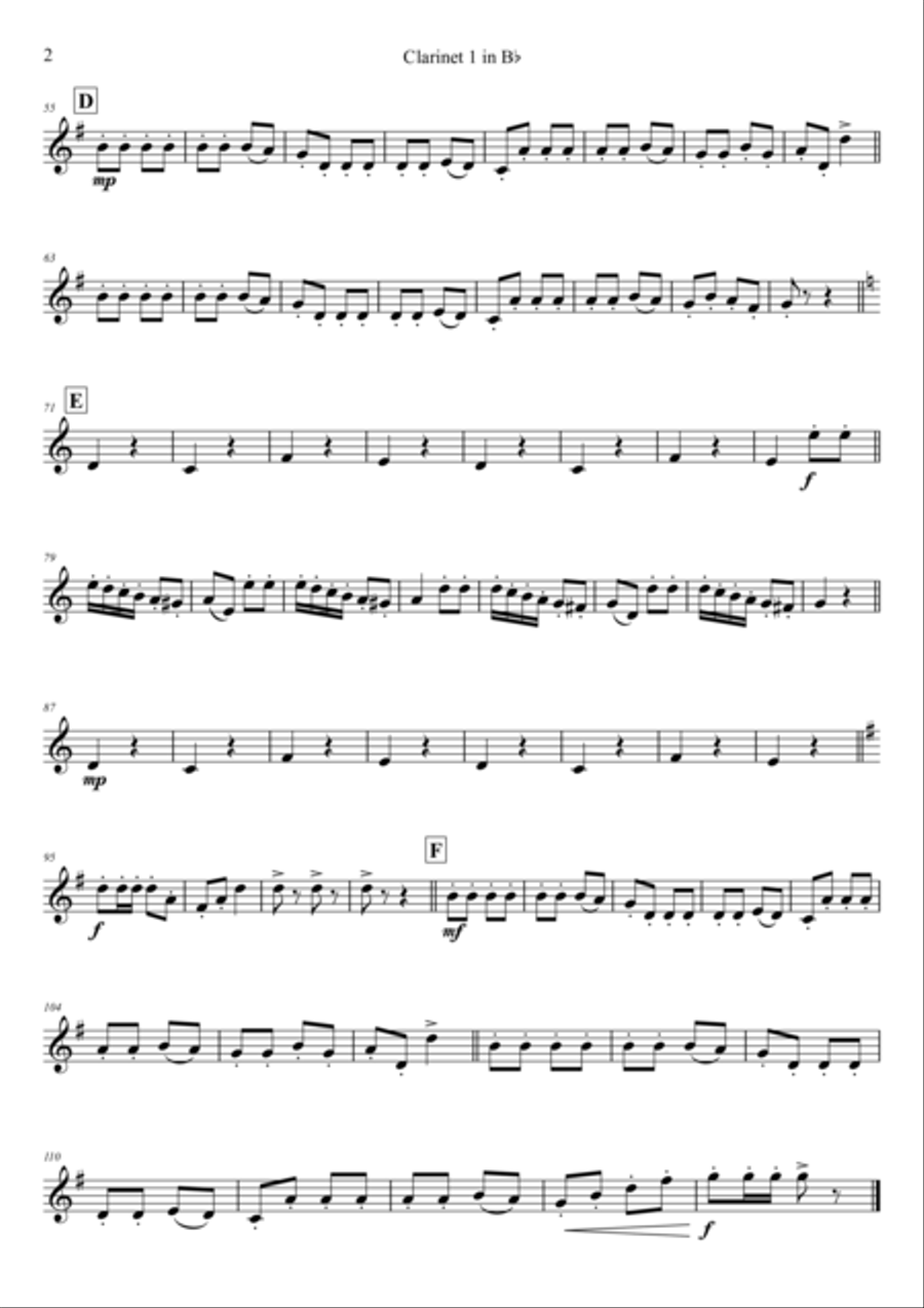Amboss-Polka - German Polka - Oktoberfest - Clarinet Quartet Clarinet Quartet scores gallery preview page 5