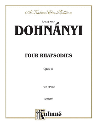 Book cover for 4 Rhapsodies, Op. 11
