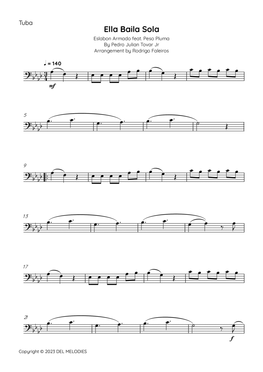 Ella Baila Sola Ella Baila Sola Tuba scores gallery preview page 1