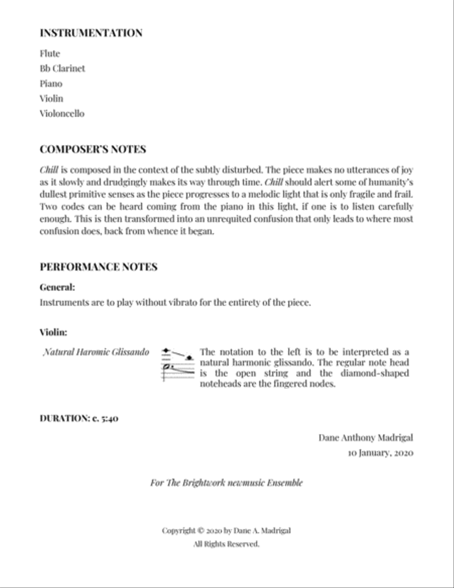 Chill - Violin Violin Solo scores gallery preview page 3
