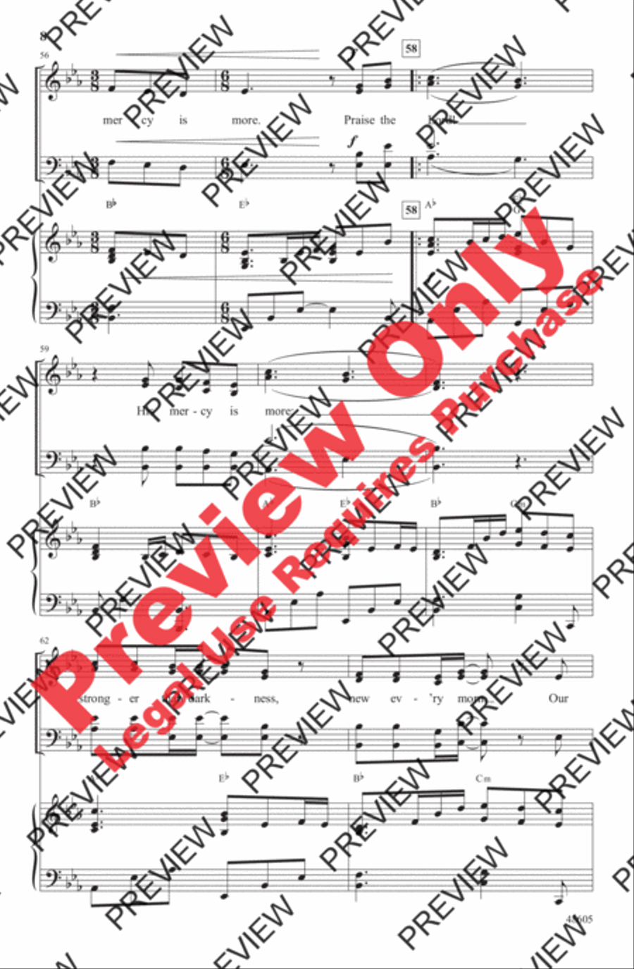 His Mercy Is More 4-Part scores gallery preview page 8