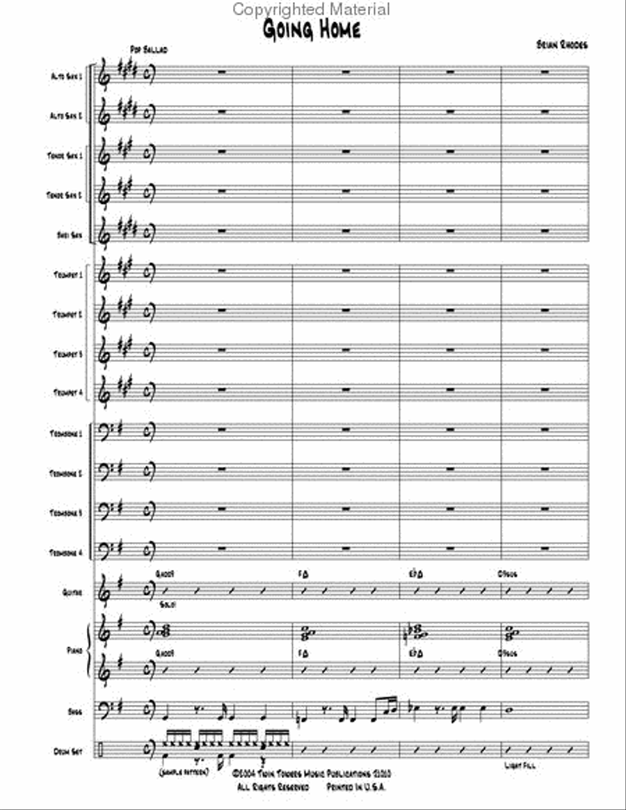 Going Home Jazz Ensemble scores gallery preview page 3