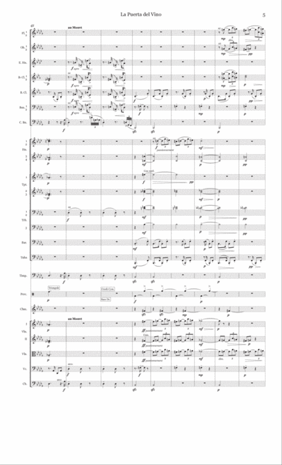 La Puerta del Vino - Score Only Full Orchestra scores gallery preview page 5